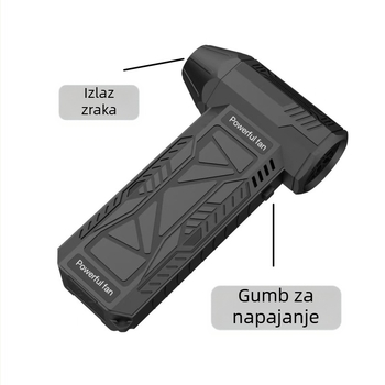 Bežični, prijenosni, ručni sušilo za kosu velike brzine s turbo ventilatorom, USB punjenjem, uklanjanjem prašine uz pomoć izgaranja za kampiranje