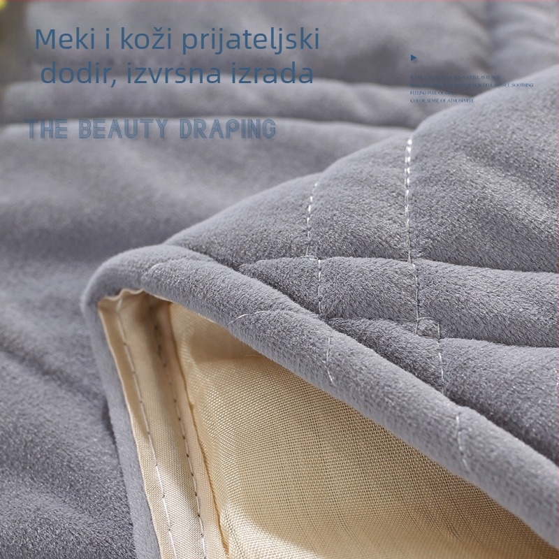 Navlaka za noćni krevet, jednobojna, all-inclusive žakard moderna minimalistička navlaka za spavaću sobu, uklonjiva i periva, mekana navlaka od brušene kože, navlaka za prašinu, prilagodba