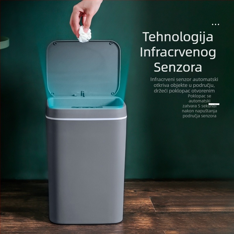 Nova pametna kanta za smeće za kupaonicu sa senzorom, vodootporna plastična kanta za smeće, kreativna pametna kanta za smeće za dom, veleprodaja