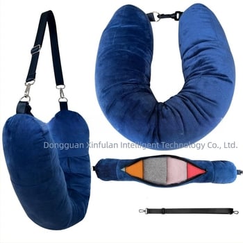 Novi putni naslon za glavu, mekani plišani podstavljeni jastučnica za odjeću i prtljagu, vanjski višenamjenski prijenosni naslon za glavu u obliku slova U