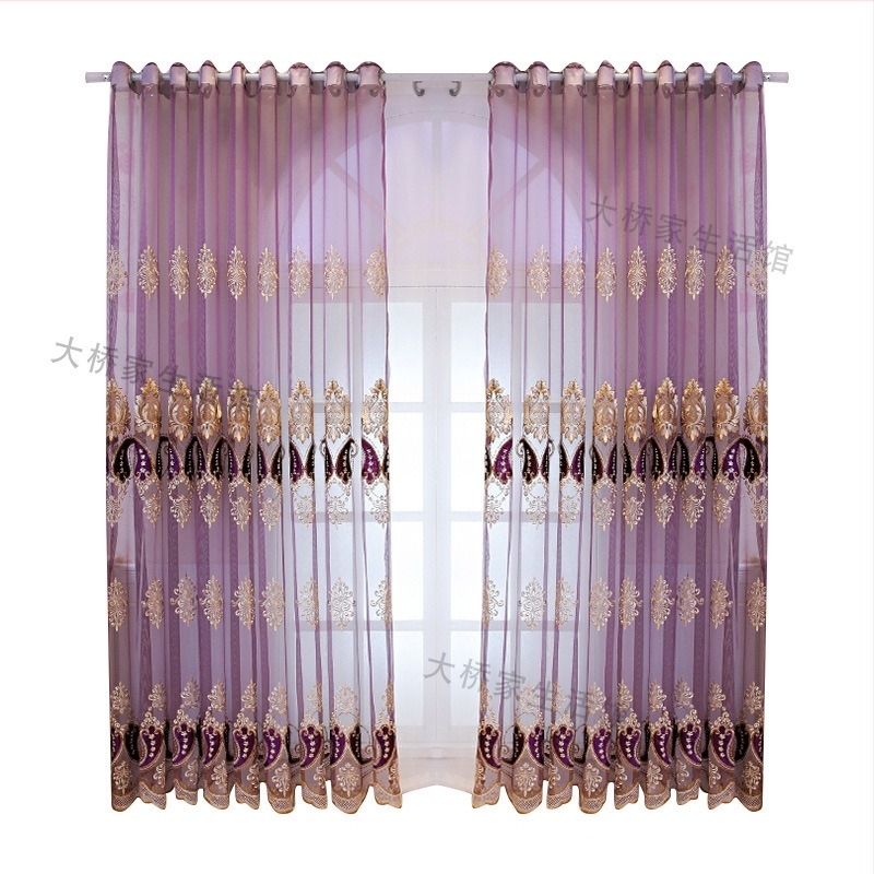 ZQ nova baršunasta vez za dnevni boravak, balkon, radna soba, restoran, europska ljubičasta završna obrada, vila, zavjesa od poda do stropa za prozore