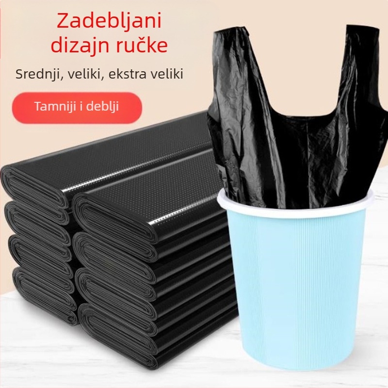 Velika vreća za smeće, velika debela, nije lako slomiti, kućna, prijenosna kuhinjska vreća, komercijalna plastična vrećica, serija