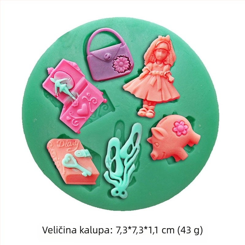 Silikonski kalup za bebu, zec i medvjedić, DIY, ručno rađeni kalup za ukrašavanje torte od fondana