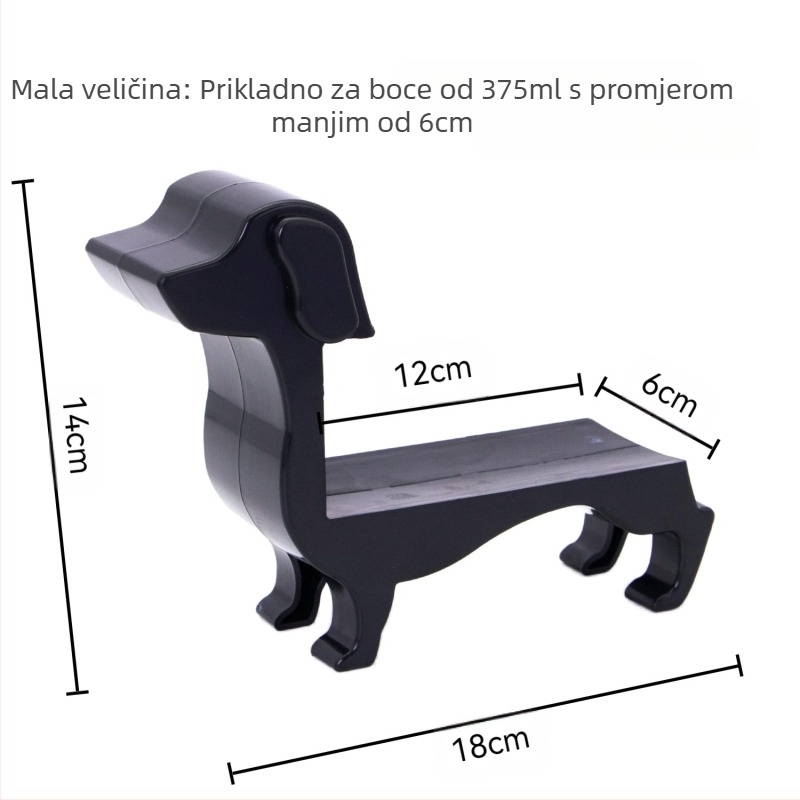 Držač za boce vina za pse preko granice, novi, stalak za boce crnog vina za jazavčara, polica za boce vina