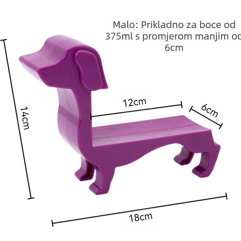 Držač za boce vina za pse preko granice, novi, stalak za boce crnog vina za jazavčara, polica za boce vina