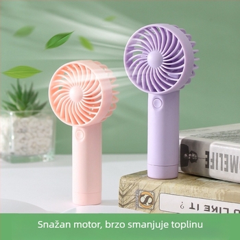 2024 Novi ručni ventilator s tri brzine, tihi, USB punjenje, prijenosni mali električni ventilator, poklon, prekogranični tiskani logotip