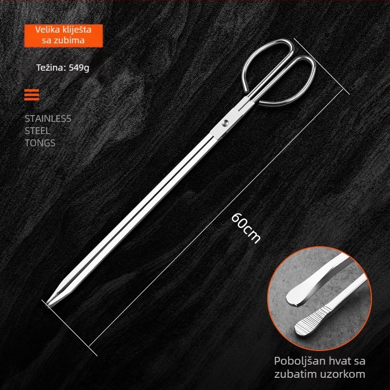 Kliješta za vatru od nehrđajućeg čelika s zadebljanim nazubljenim neklizajućim sanitarnim kliještama, sanitarna kliješta za WC školjke, kućanska kliješta s ugljičnom podlogom