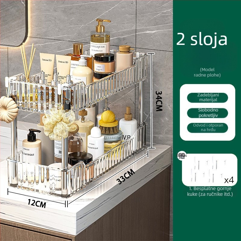 Ormarić za pohranu u kuhinji, 22 stalka za pohranu u kupaonici, plastični bočni ormarić za WC, uski prostor za pohranu