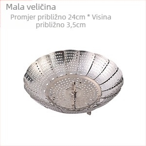 Sklopiva posuda za kuhanje na pari od nehrđajućeg čelika Lotus, kuhinjska posuda za kuhanje na pari, uvlačiva vodootporna košara za cijeđenje povrća i voća