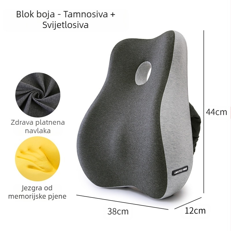 Jastuk za lumbalnu potporu u automobilu, jastuk za lumbalnu potporu u uredu, jastuk za naslon sjedeće lumbalne ravnine, jastuk za sjedenje i lumbalni dio stolice