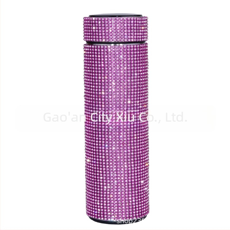 480ml Cross Border American Diamond termosica dvostruka ravna šalica za kavu, čaj, voćni sok, božićni poklon