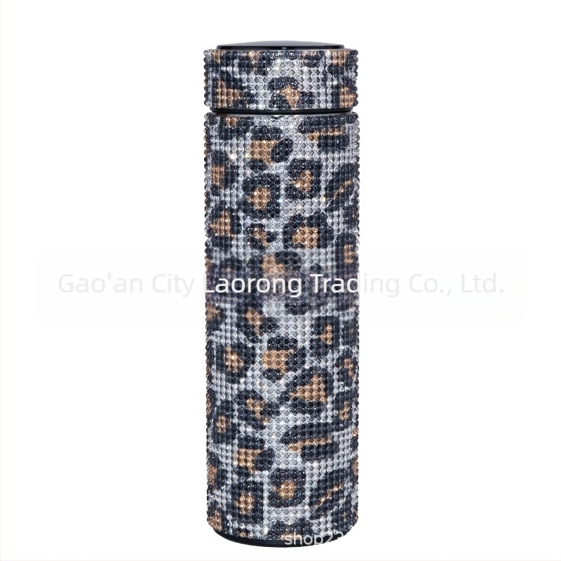 480ml Cross Border American Diamond termosica dvostruka ravna šalica za kavu, čaj, voćni sok, božićni poklon