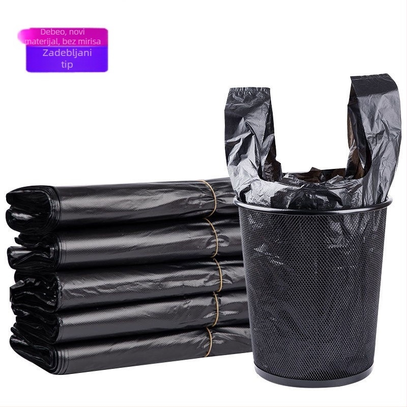 [50 po baru] proizvođači veleprodaja debelih crnih kućno-kuhinjskih jednokratnih prijenosnih prsluka za smeće