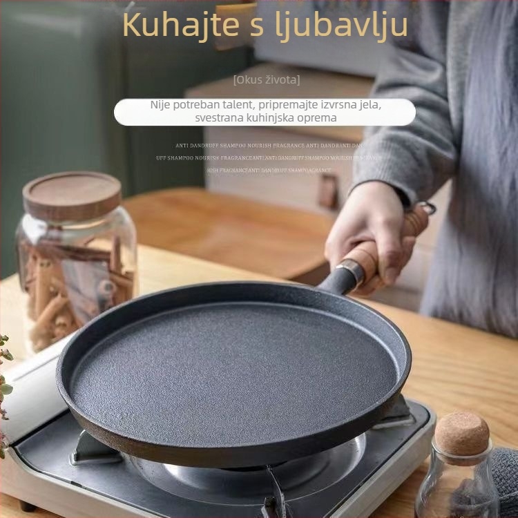 tava od lijevanog željeza tava od sirovog željeza bez premaza neprianjajuća palačinka tava za palačinke ploča za pečenje pizze tvornica kalupa za pečenje