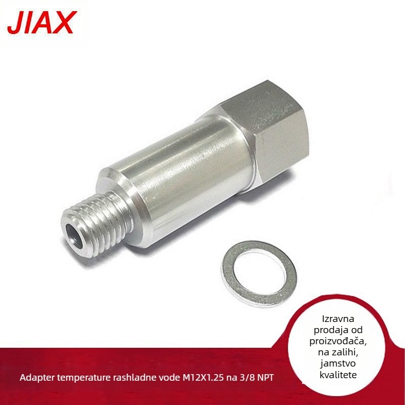 Zamjena automobila LS motora M12x1.5-3/8NPT produženi adapter za temperaturu rashladne vode, navoj za promjenu promjera, aluminij