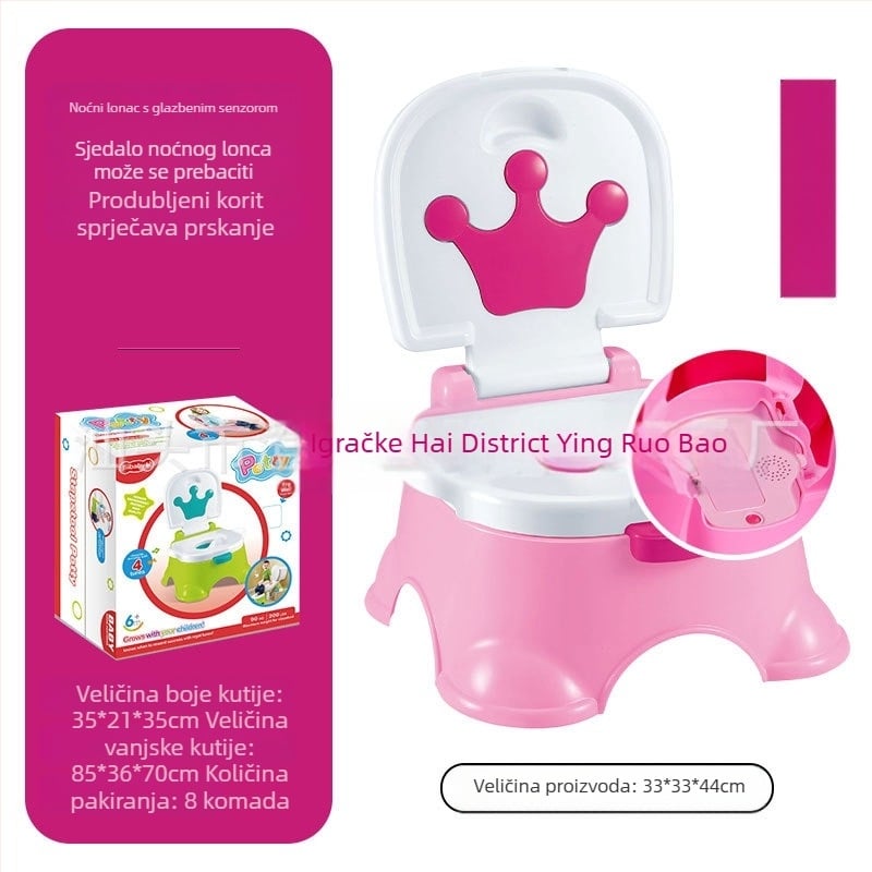 Dječja kahlica Cross-Border, glazbena kahlica za žene i bebe, mali WC za dojenčad, kahlica za dojenčad, pisoar