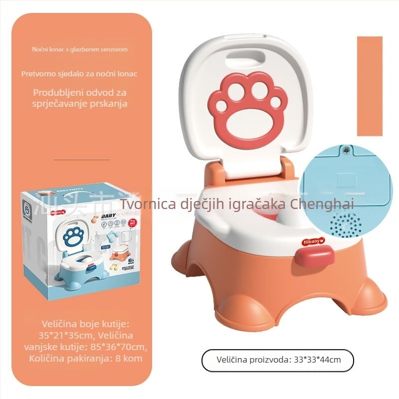 Dječja kahlica Cross-Border, glazbena kahlica za žene i bebe, mali WC za dojenčad, kahlica za dojenčad, pisoar