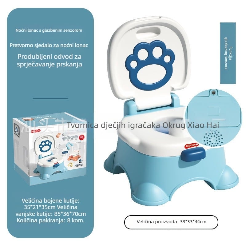 Dječja kahlica Cross-Border, glazbena kahlica za žene i bebe, mali WC za dojenčad, kahlica za dojenčad, pisoar