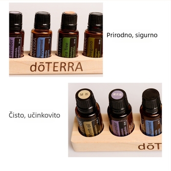 Stalak za izlaganje bočica eteričnog ulja sa 6 rupa, Jednoslojni stalak za izlaganje od bora, Doterra stalak za pohranu eteričnog ulja