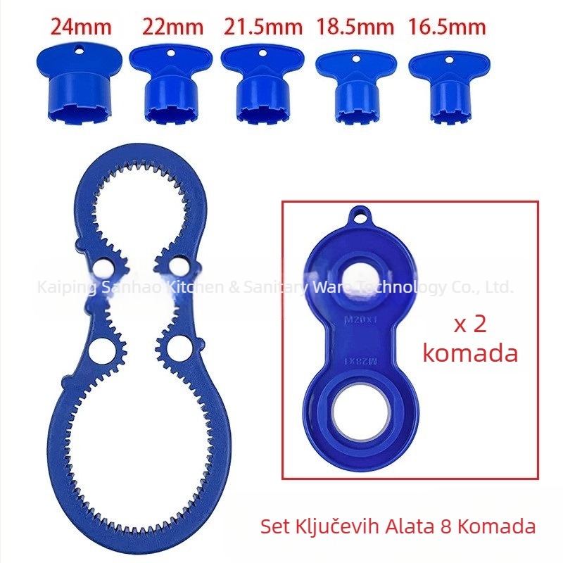 Alat za uklanjanje aeratora slavine Amz, pribor za kupaonski hardver, set ključeva za aerator, rastavljanje koje štedi rad