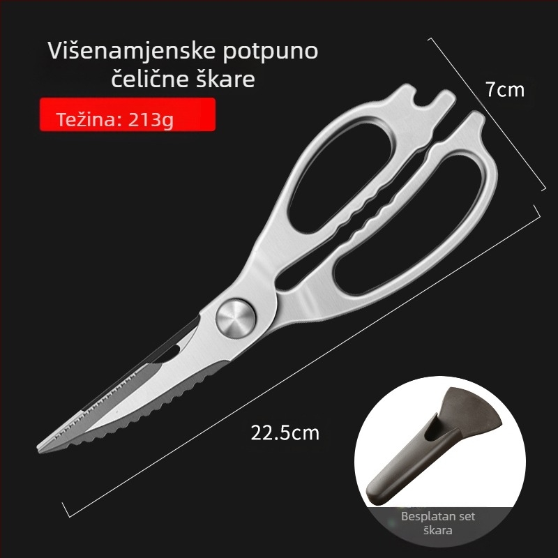 Tvorničke kuhinjske škare, kućne jake škare za pileće kosti, višenamjenske škare, škare od posebnog čelika za kosti, kuhinjske škare