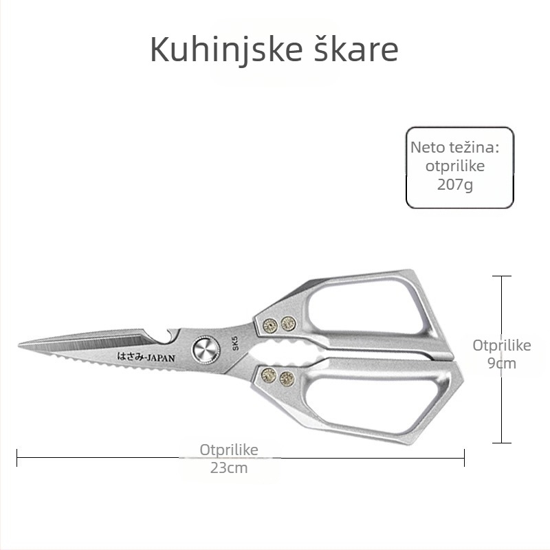 Tvorničke kuhinjske škare, kućne jake škare za pileće kosti, višenamjenske škare, škare od posebnog čelika za kosti, kuhinjske škare