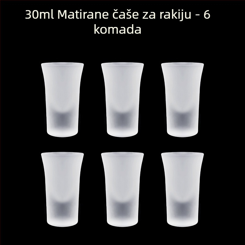 Prozirne čaše za alkoholna pića, oktagonalnog oblika, visoko postolje, set od 6–10 komada