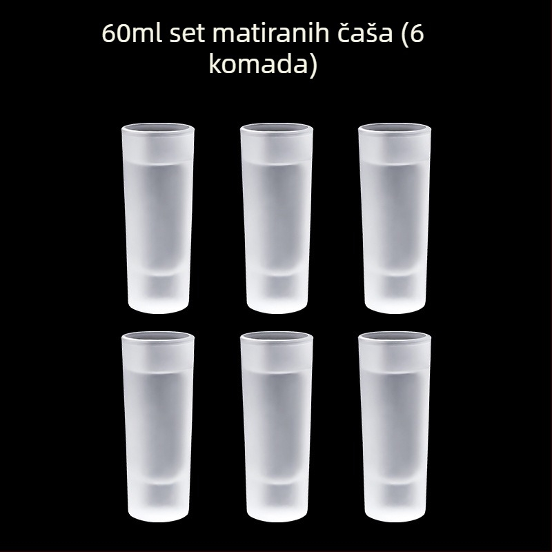 Prozirne čaše za alkoholna pića, oktagonalnog oblika, visoko postolje, set od 6–10 komada