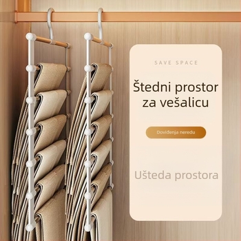 Prekogranični stalak za hlače, ljestve za vješanje hlača, sklopivi stalak za hlače od nehrđajućeg čelika, kopča za vješanje hlača, višeslojni bešavni stalak za vješanje hlača, proizvođači višeslojnih bešavnih visećih hlača