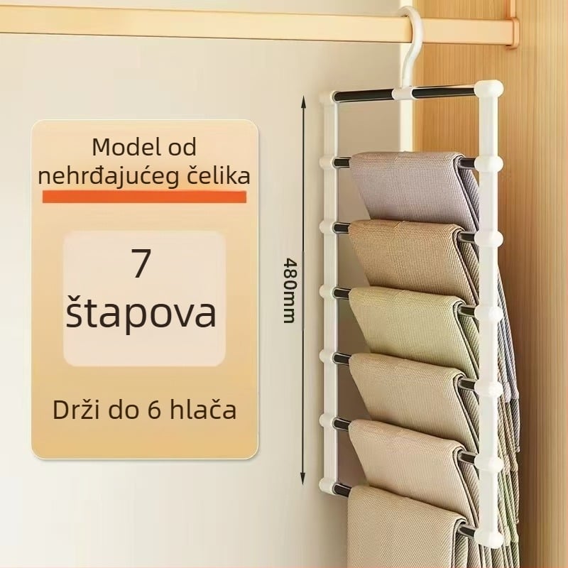 Prekogranični stalak za hlače, ljestve za vješanje hlača, sklopivi stalak za hlače od nehrđajućeg čelika, kopča za vješanje hlača, višeslojni bešavni stalak za vješanje hlača, proizvođači višeslojnih bešavnih visećih hlača