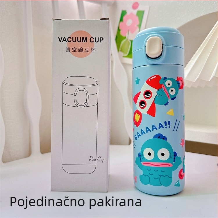Čvršća šalica za studentsko piće, ravna šalica, crtana slatka šalica od nehrđajućeg čelika Kulomi