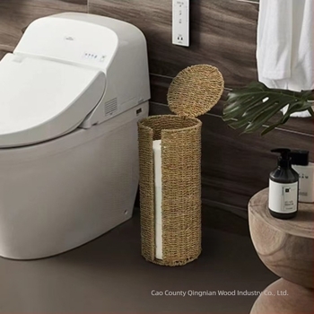 Držač za čaše od slame vodenog zumbula preko granice, vertikalni, ručno izrađeni držač za čaše od ratana, držač za čaše za jednokratnu upotrebu