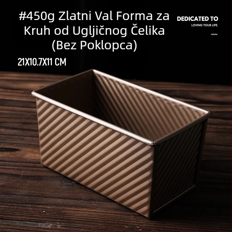 Kutija za tost od 450 g s poklopcem, neprianjajućim, kalup za tost s niskim udjelom šećera, kućna pećnica, mala kutija za tost kruha