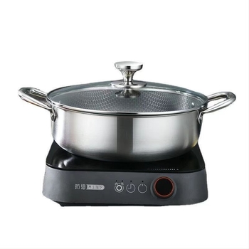 Saćasti lonac bez premaza, neprianjajući lonac, lonac za juhu od nehrđajućeg čelika velikog kapaciteta, dvoslojni parni kuhač za kućanstvo, univerzalni vrući lonac