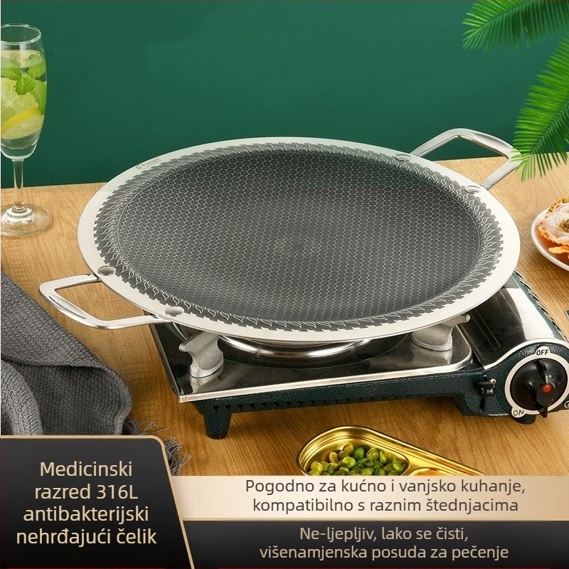 316 okruglih neprianjajućih posuda za pečenje, vanjski kamp, roštilj, ploča, kartonski štednjak, električni keramički indukcijski štednjak, posebno teppanyaki prženje