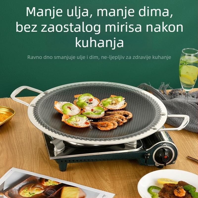 316 okruglih neprianjajućih posuda za pečenje, vanjski kamp, roštilj, ploča, kartonski štednjak, električni keramički indukcijski štednjak, posebno teppanyaki prženje