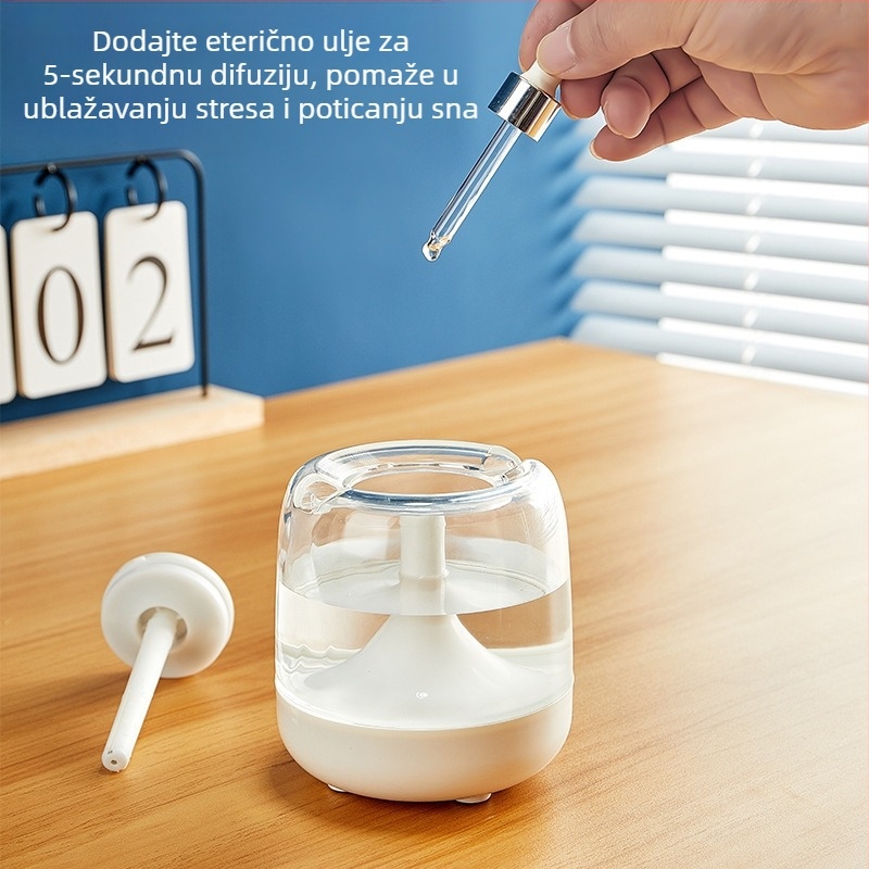 Ovlaživač zraka, prekogranični mini ovlaživač zraka, kućanski, spavaća soba, mali stroj za aromaterapiju, stolni, bez zvuka, stropna lampa za spavaonicu