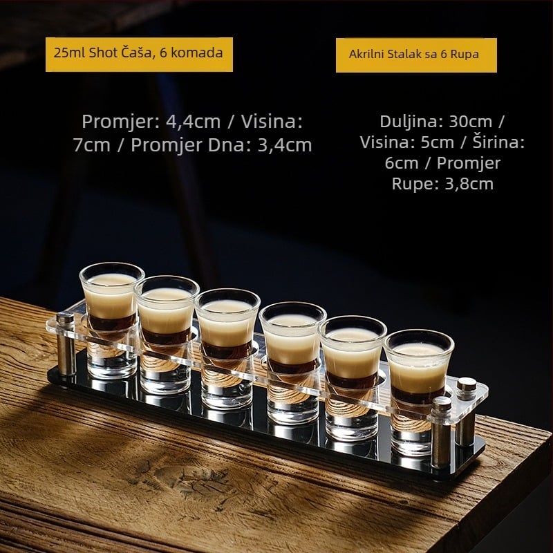 Čaša za metke Čaša za alkohol Čaša za gutanje Čaša za žestoka pića Držač za čaše za koktele B52 Set čaša za shot Čaša za barsko vino