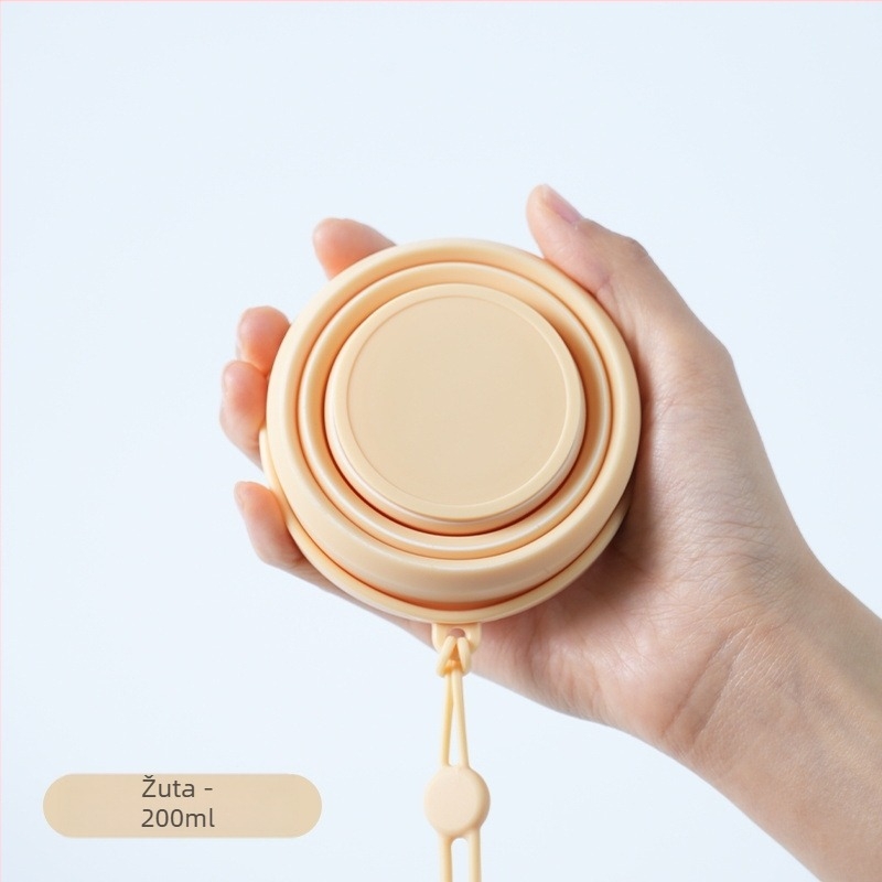 Prijenosna sklopiva čaša za vodu, prijenosna kompresijska čaša za ispiranje usta, silikonska putna, vanjska, kamperska, sklopiva čaša za zube prehrambene kvalitete