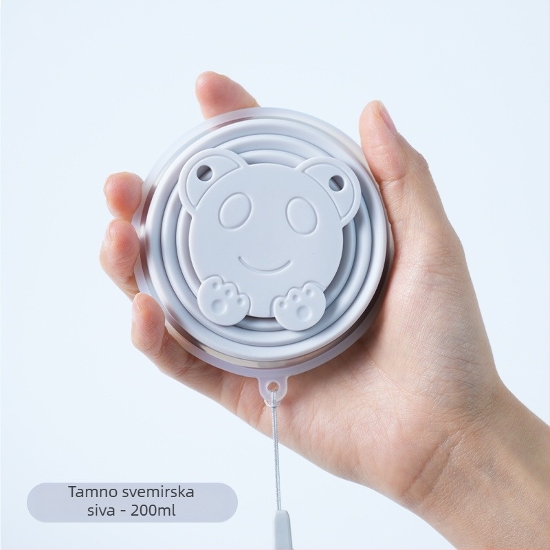 Prijenosna sklopiva čaša za vodu, prijenosna kompresijska čaša za ispiranje usta, silikonska putna, vanjska, kamperska, sklopiva čaša za zube prehrambene kvalitete