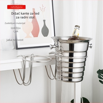 Novi zadebljani stolni stalak od nehrđajućeg čelika za pohranu, KTV, nosač za kantu za led, kanta za šampanjac, kanta za crveno vino