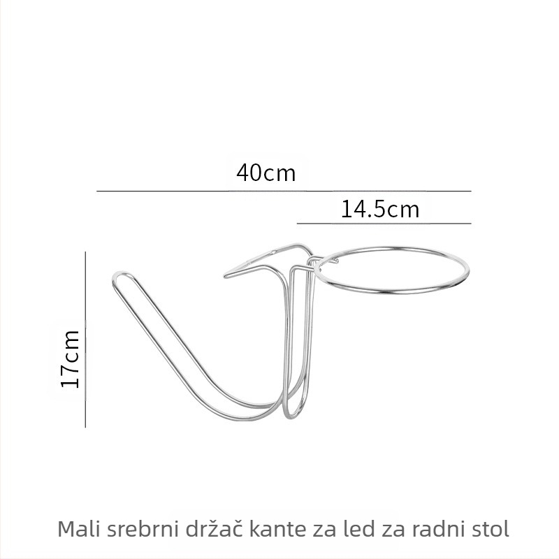 Novi zadebljani stolni stalak od nehrđajućeg čelika za pohranu, KTV, nosač za kantu za led, kanta za šampanjac, kanta za crveno vino