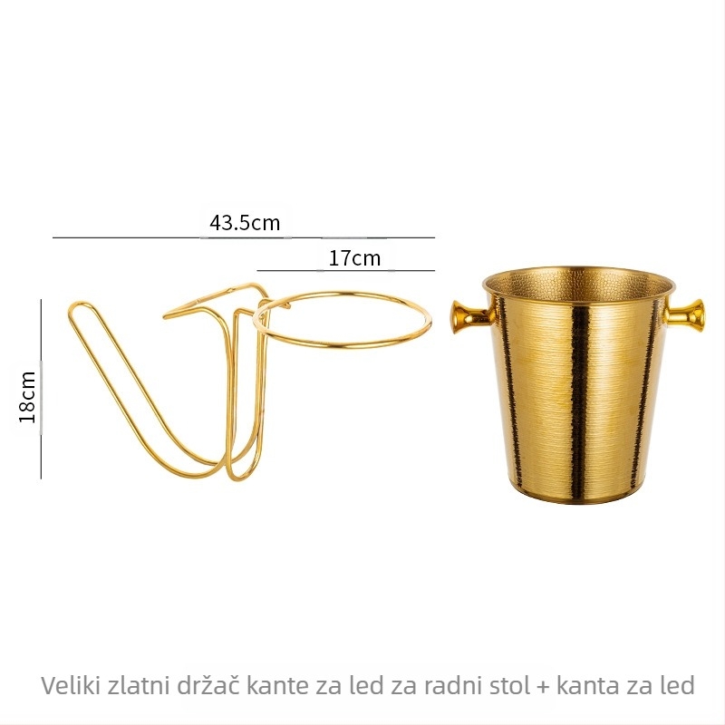 Novi zadebljani stolni stalak od nehrđajućeg čelika za pohranu, KTV, nosač za kantu za led, kanta za šampanjac, kanta za crveno vino