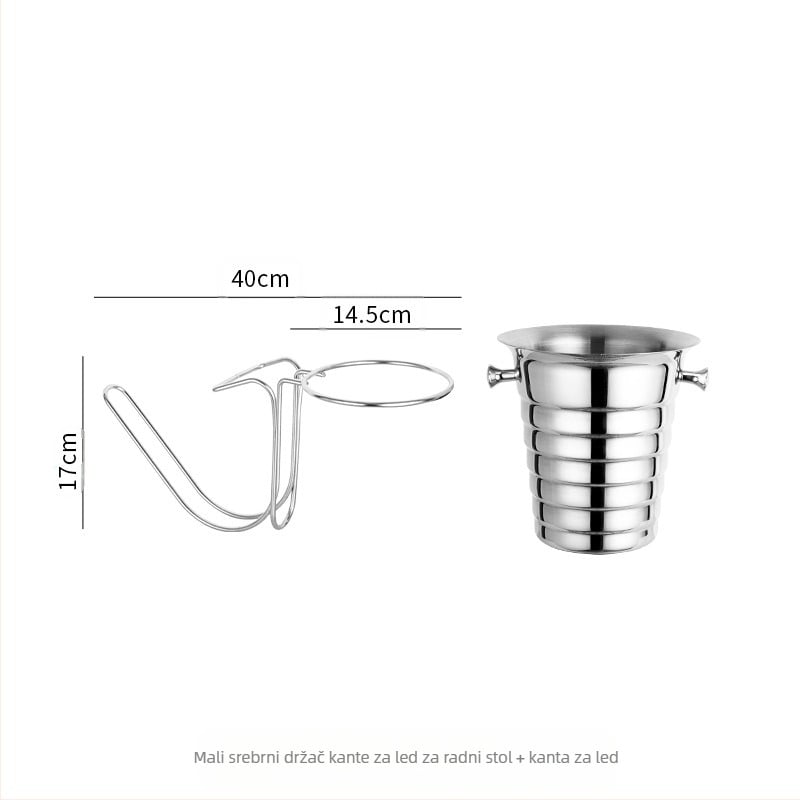 Novi zadebljani stolni stalak od nehrđajućeg čelika za pohranu, KTV, nosač za kantu za led, kanta za šampanjac, kanta za crveno vino