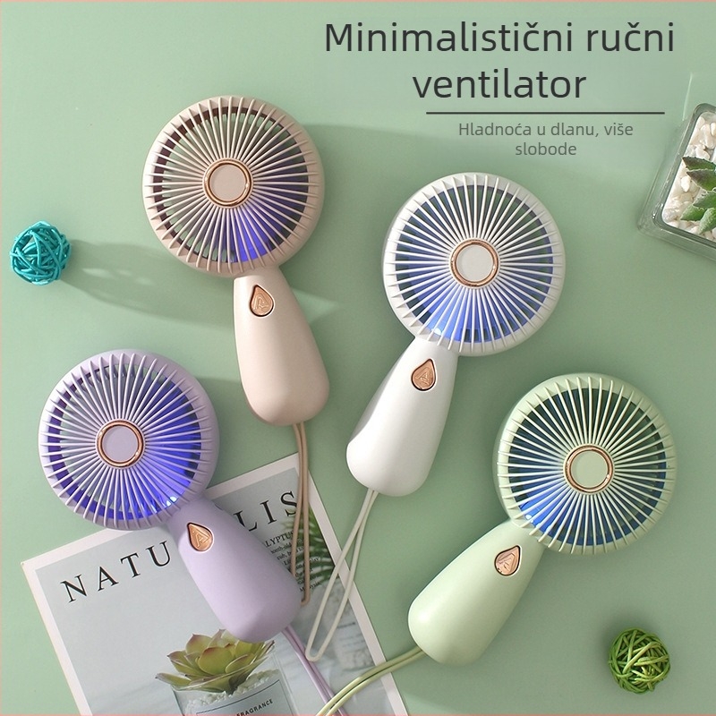 2025 Novi ručni mini ventilator s USB punjenjem, prijenosni mali električni ventilator s tri brzine, poklon, izvoz prekogranični logotip