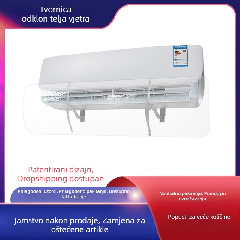 Prozirno vjetrobransko staklo klima uređaja Prekogranično vruće prodavano vjetrobransko staklo Vanjskotrgovinsko pregradno staklo klima uređaja Kućansko vjetrobransko staklo klima uređaja