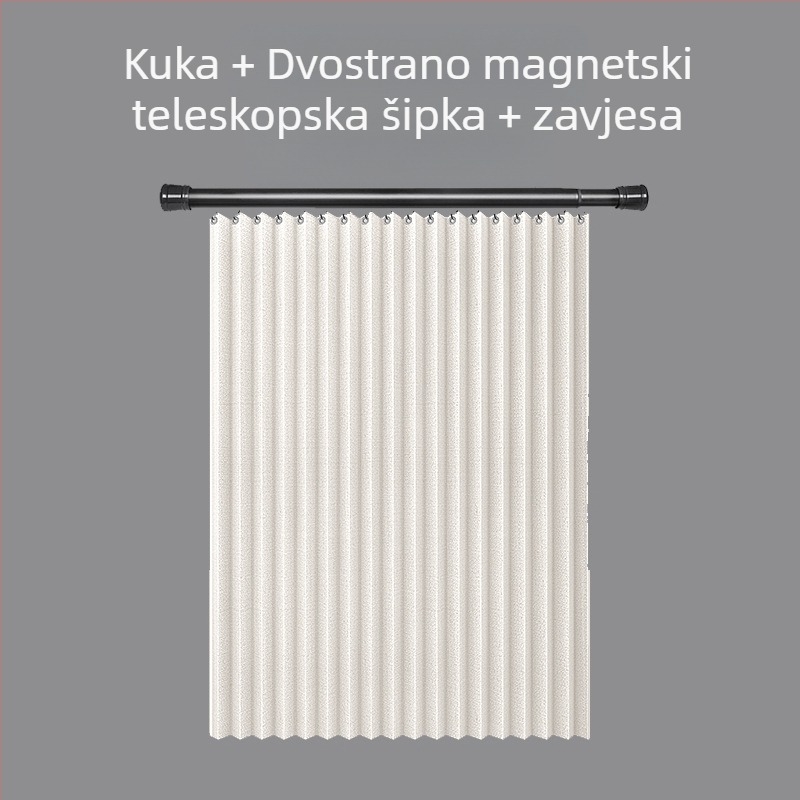Sklopiva magnetska zavjesa za tuširanje, odijelo za kupaonska vrata, zavjesa za WC, nevidljiva pregradna zavjesa, vodootporna, plijesniva, izravna prodaja iz tvornice