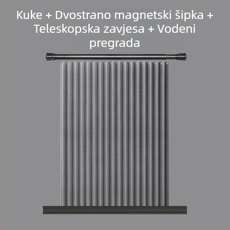 Sklopiva magnetska zavjesa za tuširanje, odijelo za kupaonska vrata, zavjesa za WC, nevidljiva pregradna zavjesa, vodootporna, plijesniva, izravna prodaja iz tvornice