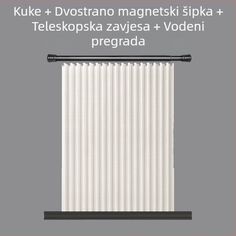 Sklopiva magnetska zavjesa za tuširanje, odijelo za kupaonska vrata, zavjesa za WC, nevidljiva pregradna zavjesa, vodootporna, plijesniva, izravna prodaja iz tvornice