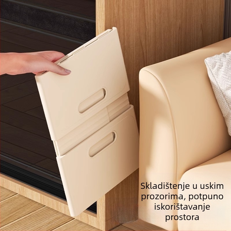 Sklopiva kutija za pohranu, stolna sitnica, grickalica, igračke, kućanska ladica, kuhinjska košara, plastična košara, zadebljana kutija za pohranu